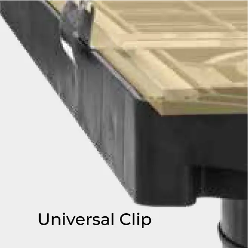 Perimeter spacer clip for decks and paved areas